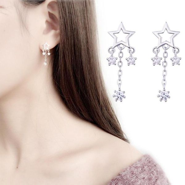 stud smjel korean style crystal star earrings with tassel chain sliver fashion jewelry earring pendients elegant birthday gift, Golden;silver
stud smjel korean style crystal star earrings with tassel chain sliver fashion jewelry earring pendients elegant birthday gift, Golden;silver