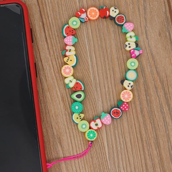 link, chain 2021 fashion phone chains cute wrist lanyard polymer clay fruit beads for mobile holder strap wristband, Black
link, chain 2021 fashion phone chains cute wrist lanyard polymer clay fruit beads for mobile holder strap wristband, Black