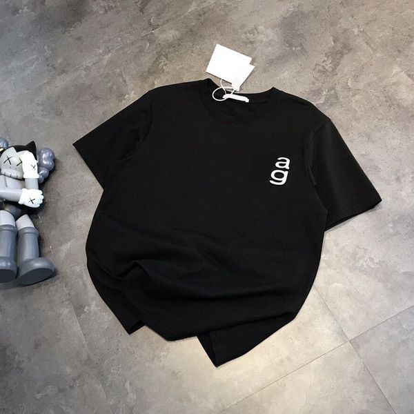 21 spring summer new fashion wangjia chest back reflective concave convex letters simple and fresh lovers short sleeves, White
21 spring summer new fashion wangjia chest back reflective concave convex letters simple and fresh lovers short sleeves, White