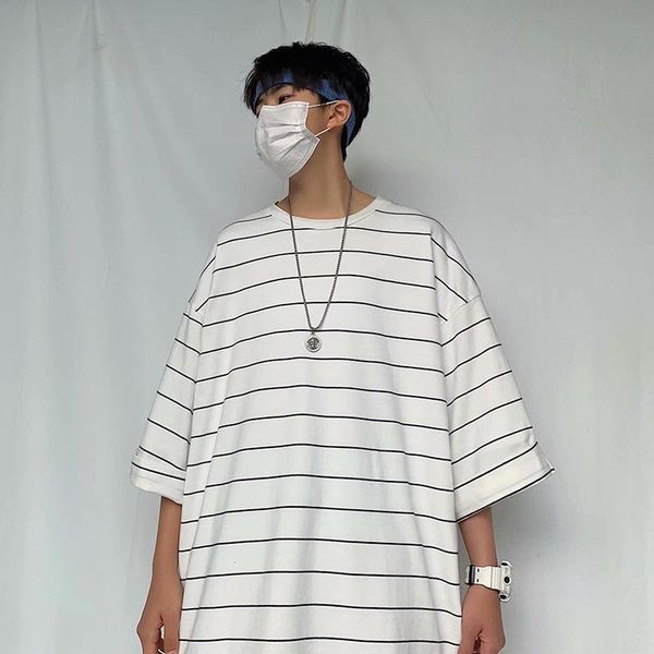 men's t-shirts korean fashion oversiezd 3xl men t shirt short sleeve o neck loose summer clothing 2021 harajuku striped black white, White;black
men's t-shirts korean fashion oversiezd 3xl men t shirt short sleeve o neck loose summer clothing 2021 harajuku striped black white, White;black
