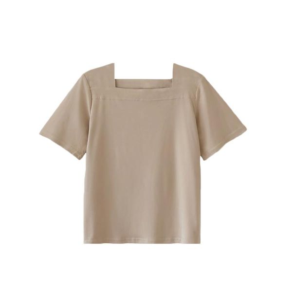 women's t-shirt solid summer women vintage square collar short sleeve slim workout tees wx307, White
women's t-shirt solid summer women vintage square collar short sleeve slim workout tees wx307, White