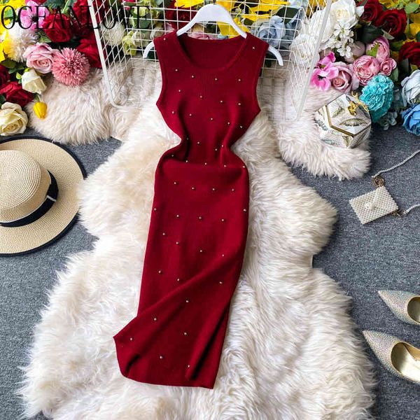 knitted vestidos solid beading fashion high waist summer dress stretch sleeveless korean dresses women 16562 210415, Black;gray
knitted vestidos solid beading fashion high waist summer dress stretch sleeveless korean dresses women 16562 210415, Black;gray
