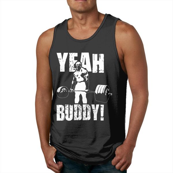 yeah buddy ronnie coleman body building sleeveless tank round collar working out cotton vest, White;black
yeah buddy ronnie coleman body building sleeveless tank round collar working out cotton vest, White;black