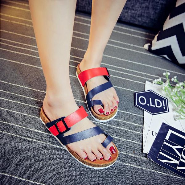 slippers anti-skid flat cork platform sandals women clip toe summer narrow band flipflops ladies buckle casual beach slides shoe, Black
slippers anti-skid flat cork platform sandals women clip toe summer narrow band flipflops ladies buckle casual beach slides shoe, Black