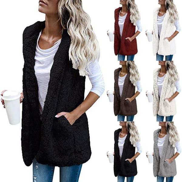 women's vests fashion womens winter warm solid colors sleeveless fluffy plush outwear casual coat faux fur zipper waistcoat jackets, Black;white
women's vests fashion womens winter warm solid colors sleeveless fluffy plush outwear casual coat faux fur zipper waistcoat jackets, Black;white
