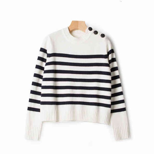 women's sweaters women srtipes knit sweater autumn winter long sleeve ladies pullover shoulder with buttons knitwear jumper 4845, White;black
women's sweaters women srtipes knit sweater autumn winter long sleeve ladies pullover shoulder with buttons knitwear jumper 4845, White;black