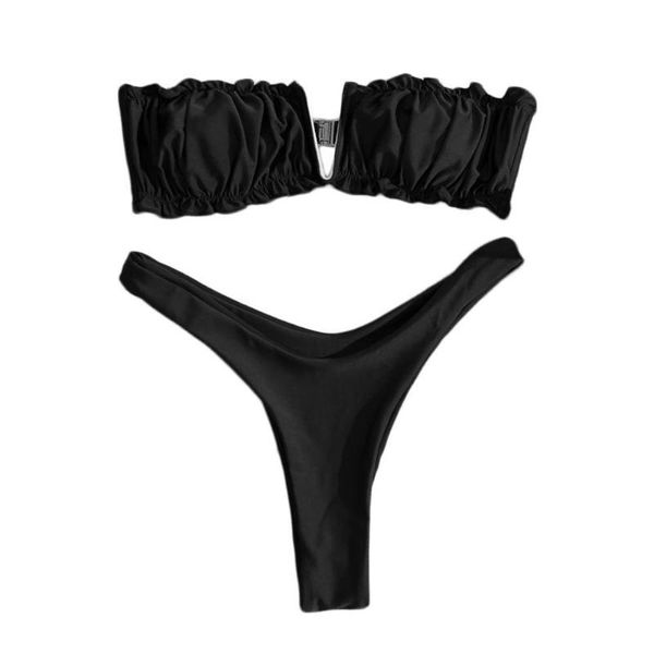 women's swimwear bikini 2021 pleated leopard swimsuit women bather female suit swimming beachwear for bathing set u7l9, White;black
women's swimwear bikini 2021 pleated leopard swimsuit women bather female suit swimming beachwear for bathing set u7l9, White;black