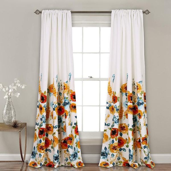 curtain & drapes lush decor percy bloom window panel pair tangerine blue 
curtain & drapes lush decor percy bloom window panel pair tangerine blue