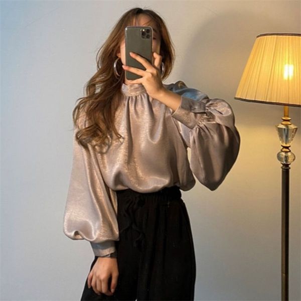 autumn korean niche temperament ladies style small stand-up collar retro lantern sleeve long shirt women gx1245 210507, White;black
autumn korean niche temperament ladies style small stand-up collar retro lantern sleeve long shirt women gx1245 210507, White;black