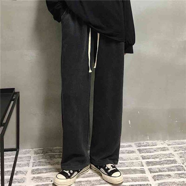 south korean version harajuku versatile straight with loose drop wide leg casual pants for men and women, Black
south korean version harajuku versatile straight with loose drop wide leg casual pants for men and women, Black