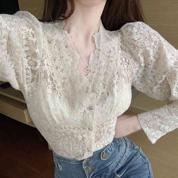women's tanks & camis sweet autumn floral lace v-neck bubble sleeved crop female blouses shirts ipiz, White
women's tanks & camis sweet autumn floral lace v-neck bubble sleeved crop female blouses shirts ipiz, White