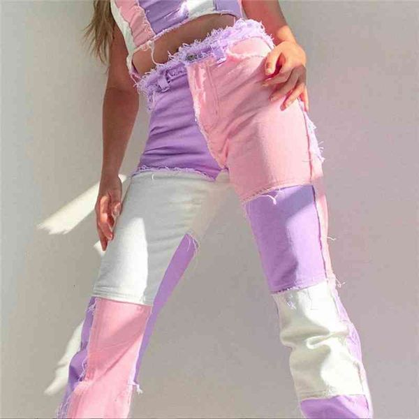 fashion women autumn high waist streetwear hip hop micro flared trousers patchwork button fly all-match jeans female pants, Black;white
fashion women autumn high waist streetwear hip hop micro flared trousers patchwork button fly all-match jeans female pants, Black;white