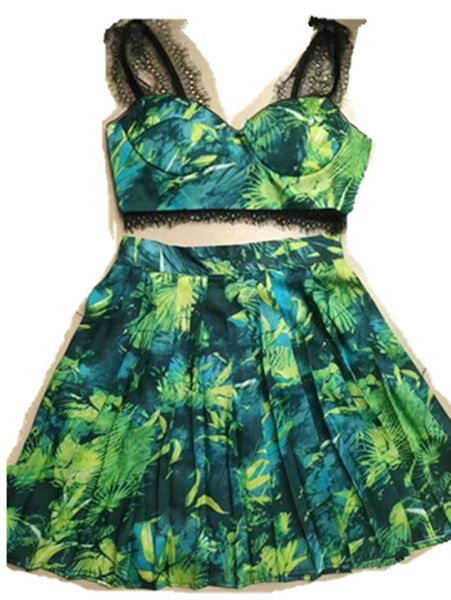 women two piece sets dress suit spaghetti strap sleeveless crop pleated mini short skirt women's printed suits outfits rm25, White
women two piece sets dress suit spaghetti strap sleeveless crop pleated mini short skirt women's printed suits outfits rm25, White