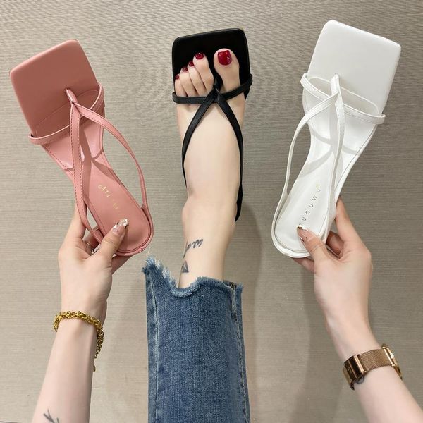 slippers 2021 fashion square toe strappy high heels shoes women leather luxury designer ladies street beach sandals slides, Black
slippers 2021 fashion square toe strappy high heels shoes women leather luxury designer ladies street beach sandals slides, Black