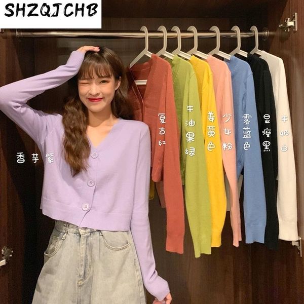 women's knits & tees jchb 2021 female cardigan knitted short cardigans for women korean woman sweaters spring autumn clothes v-neck rop, White
women's knits & tees jchb 2021 female cardigan knitted short cardigans for women korean woman sweaters spring autumn clothes v-neck rop, White