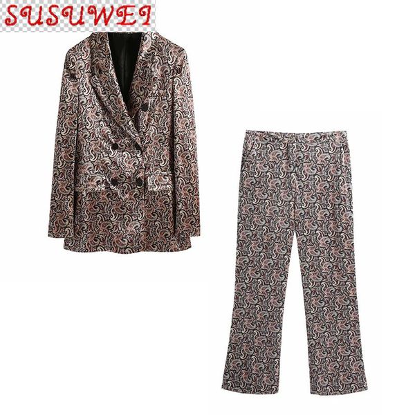 autumn and winter retro suit pants women's two-piece 2021 velvet print long sleeve ladies jacket casual trousers two piece, White
autumn and winter retro suit pants women's two-piece 2021 velvet print long sleeve ladies jacket casual trousers two piece, White