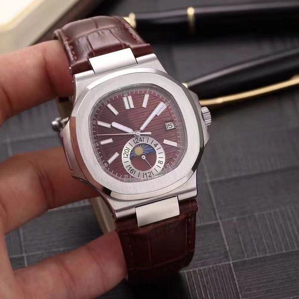 classic man watch automatic movement business wristwatch stainless steel mechanical watches leather strap 009-2, Slivery;brown
classic man watch automatic movement business wristwatch stainless steel mechanical watches leather strap 009-2, Slivery;brown