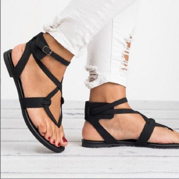 sandals ladies summer 2021 fashion & casual large size flip-flops flat buckle, Black
sandals ladies summer 2021 fashion & casual large size flip-flops flat buckle, Black