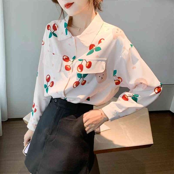 vintage women shirts cute korean style fashion spring print women blusas long sleeve autumn loose button up shirt 210515, White
vintage women shirts cute korean style fashion spring print women blusas long sleeve autumn loose button up shirt 210515, White
