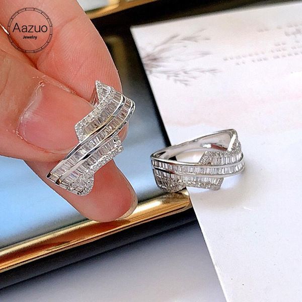 cluster rings aazuo 18k solid white gold natrual diamonds 0.70ct ladder flowers ring gift for woman engagement party au750, Golden;silver
cluster rings aazuo 18k solid white gold natrual diamonds 0.70ct ladder flowers ring gift for woman engagement party au750, Golden;silver