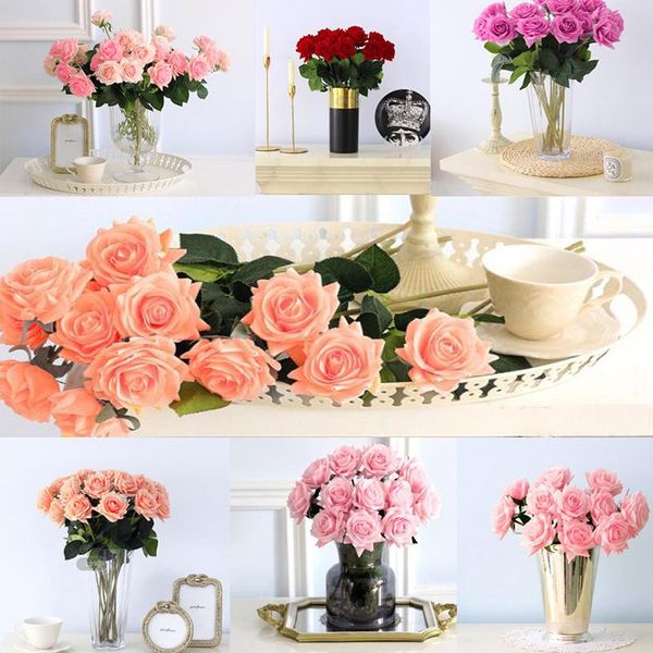 decorative flowers & wreaths artificial rose diy wedding home decor bride bouquet fake plants 1pc
decorative flowers & wreaths artificial rose diy wedding home decor bride bouquet fake plants 1pc