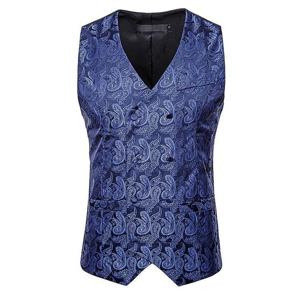 men's vests vest spring and autumn fashion printing double-breasted business casual wedding banquet suit, Black;white
men's vests vest spring and autumn fashion printing double-breasted business casual wedding banquet suit, Black;white