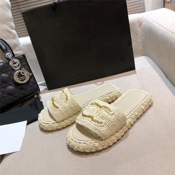slippers the latest spring and summer hand woven comfortable flat slippers, designer women's shoes size 35-40, Black
slippers the latest spring and summer hand woven comfortable flat slippers, designer women's shoes size 35-40, Black