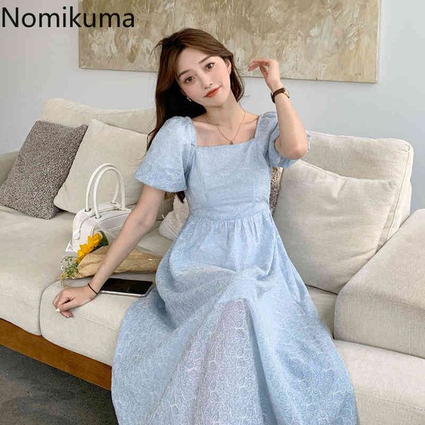 nomikuma puff sleeve white dress women square collar slim waist lace up a line midi dresses summer french style robe femme 210514, Black;gray
nomikuma puff sleeve white dress women square collar slim waist lace up a line midi dresses summer french style robe femme 210514, Black;gray