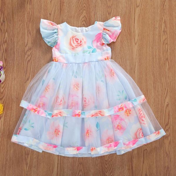 girls dress rose pattern round neck back zipper up ruffle short sleeve formal waist multi-layer tutu girl's dresses, Red;yellow
girls dress rose pattern round neck back zipper up ruffle short sleeve formal waist multi-layer tutu girl's dresses, Red;yellow