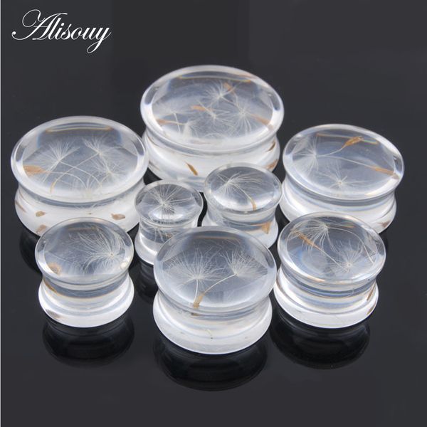 white 1 pair dandelion acrylic ear plug gauge expander stretcher flesh tunnel piercing body jewelry 10-25mm, Silver
white 1 pair dandelion acrylic ear plug gauge expander stretcher flesh tunnel piercing body jewelry 10-25mm, Silver