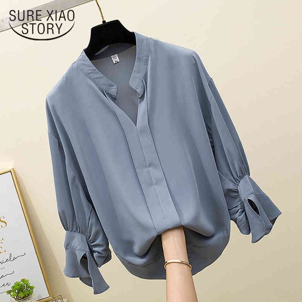 solid blouse summer plus size women fashion v-neck chiffon blouses three quarter sleeve pullover 8179 50 210417, White
solid blouse summer plus size women fashion v-neck chiffon blouses three quarter sleeve pullover 8179 50 210417, White