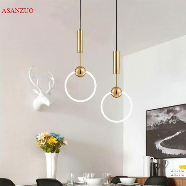 pendant lamps simple modern hanging iron ring golden lights restaurants bedroom bedside glass t9 led lamp
pendant lamps simple modern hanging iron ring golden lights restaurants bedroom bedside glass t9 led lamp