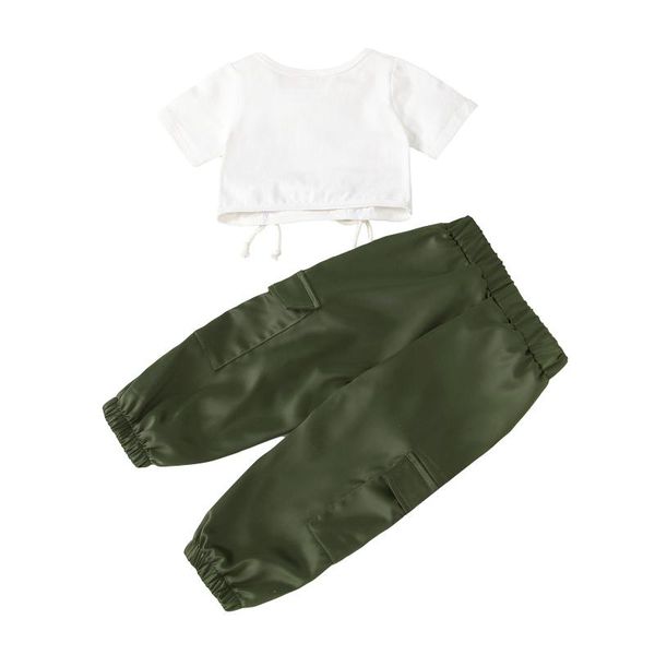 2pcs toddlers summer tracksuits, solid color square neck short sleeves crop + cargo pants suit for girls, 1-5 years clothing sets, White
2pcs toddlers summer tracksuits, solid color square neck short sleeves crop + cargo pants suit for girls, 1-5 years clothing sets, White