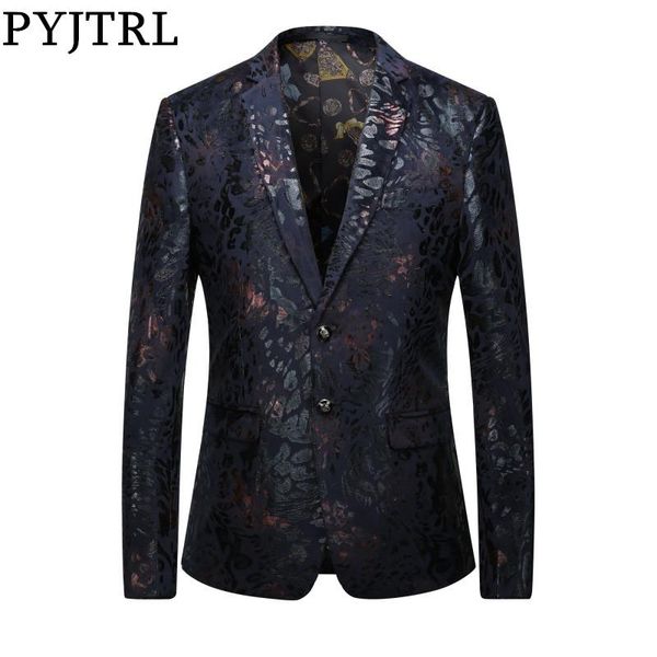 men's suits & blazers pyjtrl quality retro vintage velvet blazer stylish floral print slim fit suit jacket stage singers costume, White;black
men's suits & blazers pyjtrl quality retro vintage velvet blazer stylish floral print slim fit suit jacket stage singers costume, White;black