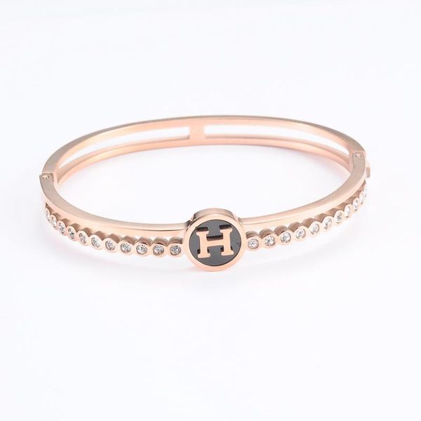 bangle titanium steel women's bracelet non-fading simple rose gold wild forest, Black
bangle titanium steel women's bracelet non-fading simple rose gold wild forest, Black