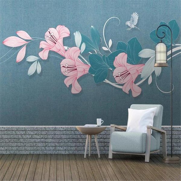 custom 3d wallpaper murals modern fashion lily flower bird decoration wall painting living room sofa bedroom papier peint mural wallpapers
custom 3d wallpaper murals modern fashion lily flower bird decoration wall painting living room sofa bedroom papier peint mural wallpapers