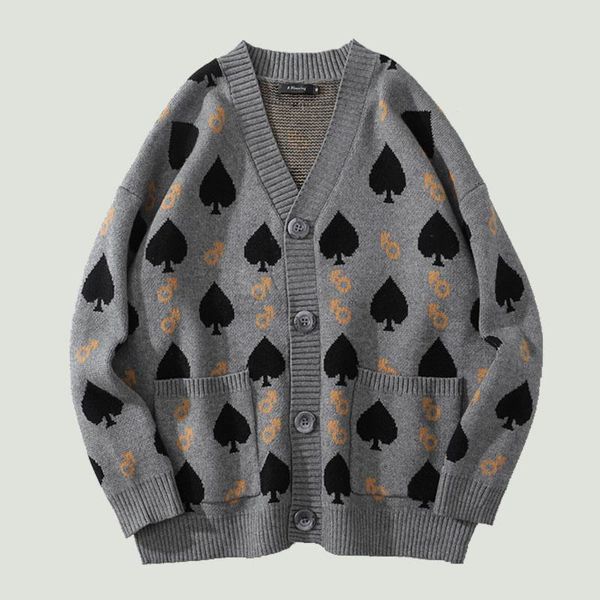 men's sweaters hip hop love jacquard printed knitted cardigan men streetwear harajuku oversize loose casual jumper couples autumn 2021, White;black
men's sweaters hip hop love jacquard printed knitted cardigan men streetwear harajuku oversize loose casual jumper couples autumn 2021, White;black