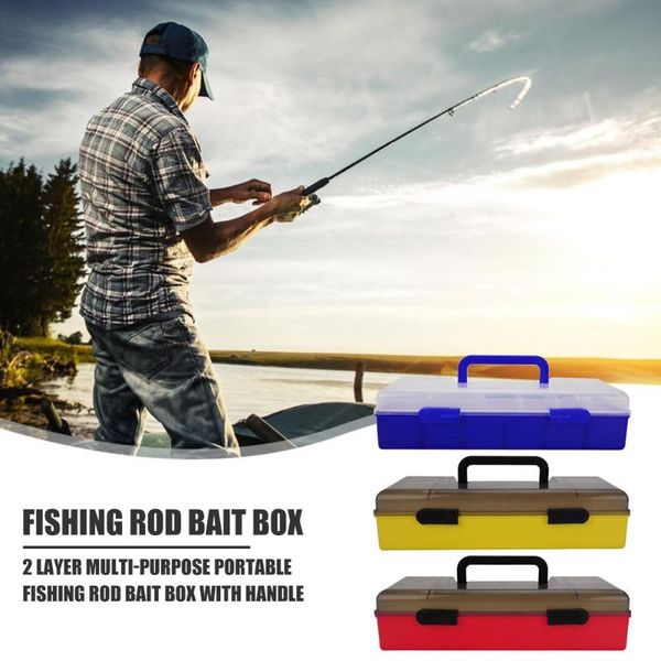 portable 2 layer fishing lures box rod baits tackle case accessories blue yellow and red 24x14x7.5cm
portable 2 layer fishing lures box rod baits tackle case accessories blue yellow and red 24x14x7.5cm
