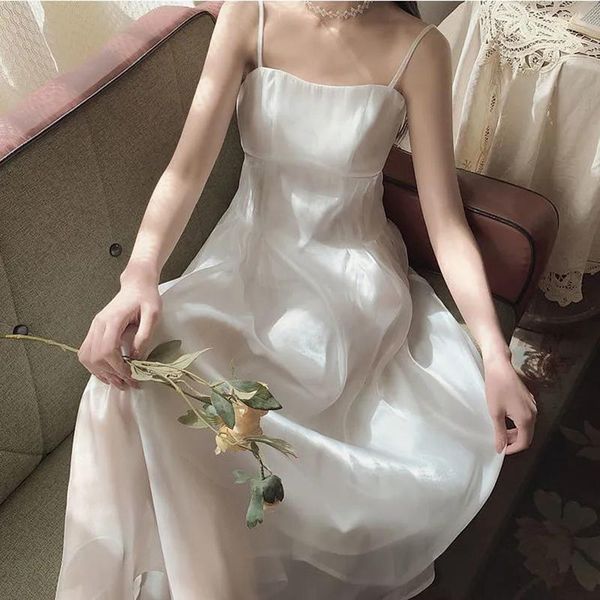 casual dresses summer thin spaghetti strap dress women korean style slash neck a-line for 2021 french white purple party, Black;gray
casual dresses summer thin spaghetti strap dress women korean style slash neck a-line for 2021 french white purple party, Black;gray