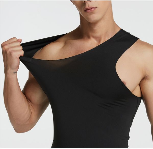 men' tank gym ice silk seamless vest summer slim-fitting tight large size sports sleeveless bodybuilding fitness clothin, White;black
men' tank gym ice silk seamless vest summer slim-fitting tight large size sports sleeveless bodybuilding fitness clothin, White;black