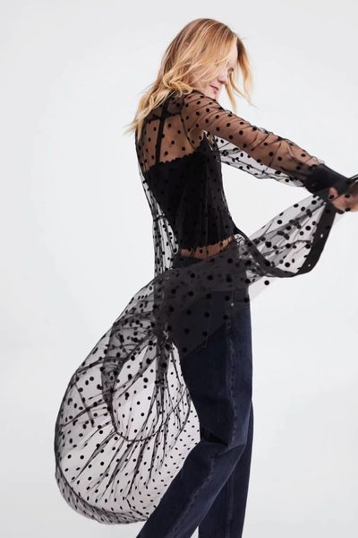 spring summer white and black women england style long sleeve chiffon transparent vestidos fiesta party dress, Black;gray
spring summer white and black women england style long sleeve chiffon transparent vestidos fiesta party dress, Black;gray
