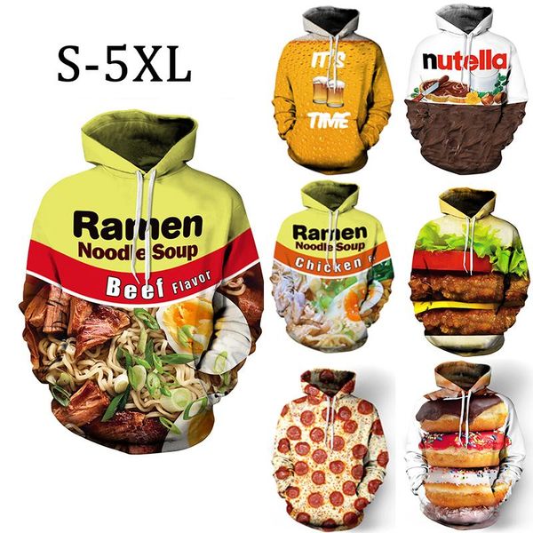 women's hoodies & sweatshirts men women 3d print food pullover ramen noodle beef chicken couples autumn casual hooded sweatshirt, Black
women's hoodies & sweatshirts men women 3d print food pullover ramen noodle beef chicken couples autumn casual hooded sweatshirt, Black