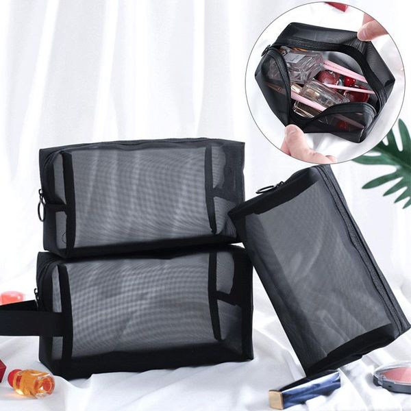 storage bags 1pcs women men necessary cosmetic bag transparent travel organizer fashion small large black mesh toiletry makeup pouch
storage bags 1pcs women men necessary cosmetic bag transparent travel organizer fashion small large black mesh toiletry makeup pouch