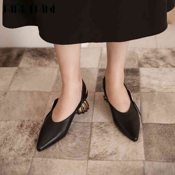sandals solid genuine leather summer girl pointd toe back strap metal style strange shoes women handmade sandals, Black
sandals solid genuine leather summer girl pointd toe back strap metal style strange shoes women handmade sandals, Black