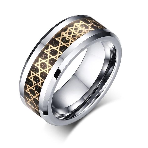 wedding rings 8mm tungsten steel star of david men textured carbide free, Slivery;golden
wedding rings 8mm tungsten steel star of david men textured carbide free, Slivery;golden