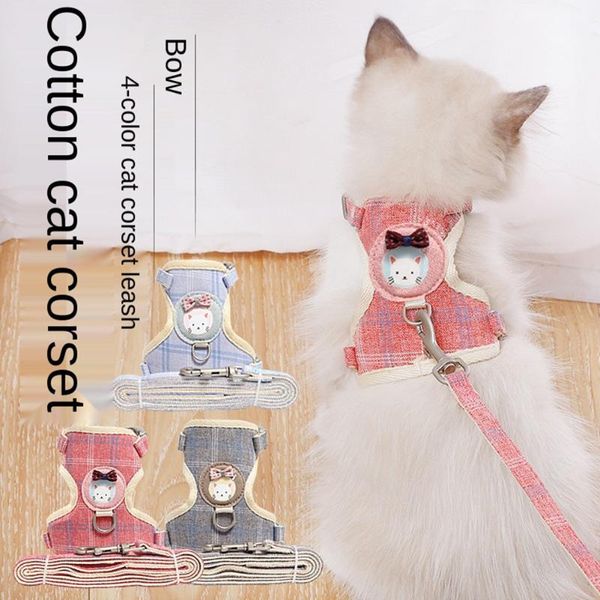 cat collars & leads vest rope adjustable traction kitten grid printing outdoor walking chest strap
cat collars & leads vest rope adjustable traction kitten grid printing outdoor walking chest strap
