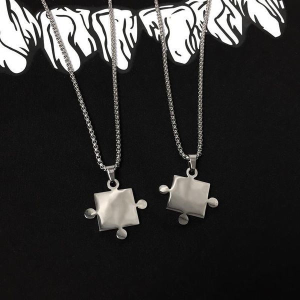 chains jigsaw necklace women fashion necklaces woman minimalist pendant stainless steel girl jewelry party trendy elegant metal collier, Silver
chains jigsaw necklace women fashion necklaces woman minimalist pendant stainless steel girl jewelry party trendy elegant metal collier, Silver