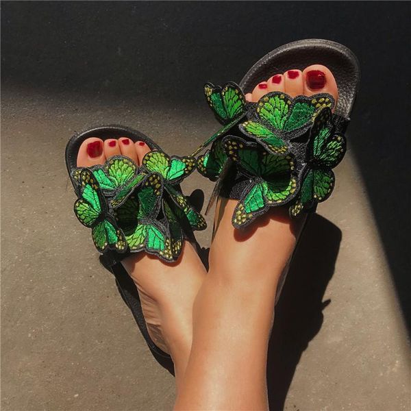 slippers embroidery 3d butterflies outside footwear solid color pvc 36-41 summer holiday beach style casual fashion flip flops, Black
slippers embroidery 3d butterflies outside footwear solid color pvc 36-41 summer holiday beach style casual fashion flip flops, Black