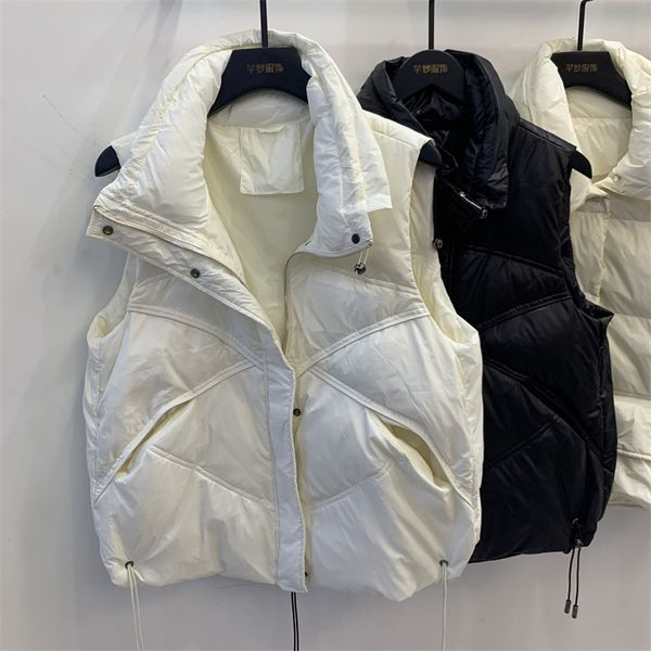 vests 2021 autumn winter light et women's short loose and versatile drawstring white duck down vt trend, Black;white
vests 2021 autumn winter light et women's short loose and versatile drawstring white duck down vt trend, Black;white