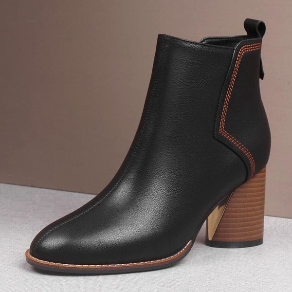 boots plus size 34-41 women's genuine leather thick high heel ankle brand designer elegant ladies autumn short booties quality wid, Black
boots plus size 34-41 women's genuine leather thick high heel ankle brand designer elegant ladies autumn short booties quality wid, Black